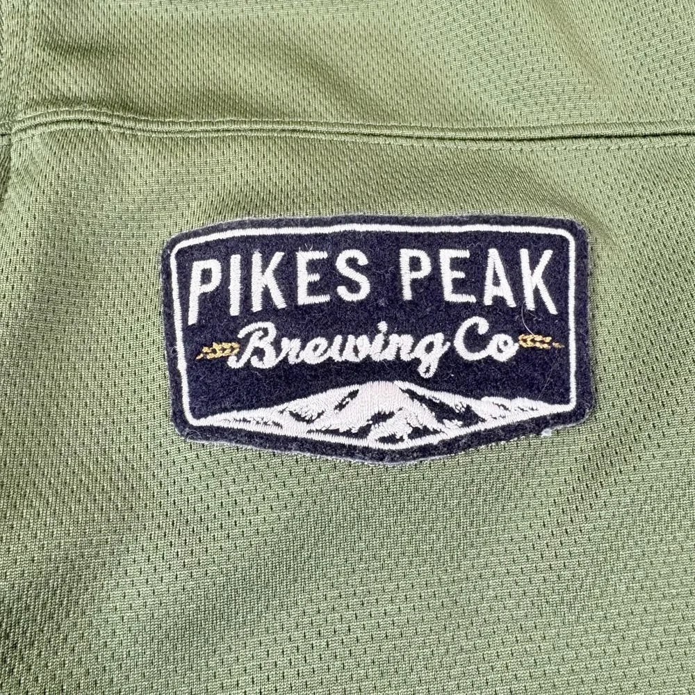 Ouray Sportswear Pikes Peak Brewing Co Full Zip Jacket Mens XL Green Softshell